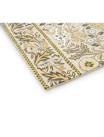 Tapis laine moderne rectangle floral Wilhelmina