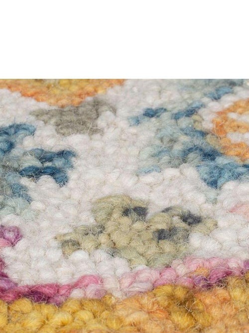 Tapis laine oriental rectangle à poils ras Dahlia - Kiabi