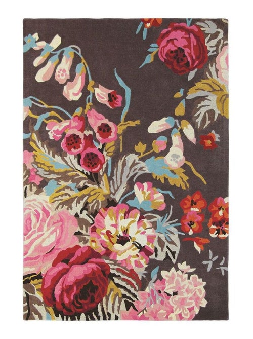 Tapis laine rectangle floral moderne Stapleton Park - Kiabi