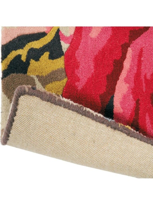 Tapis laine rectangle floral moderne Stapleton Park - Kiabi