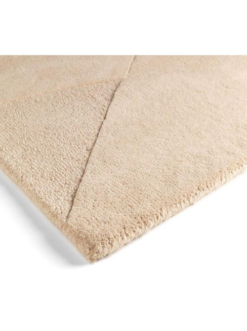 Tapis laine tissé main moderne effet 3D rectangle Jade - Kiabi