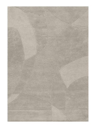 Tapis laine tissé main moderne effet 3D rectangle Jade
