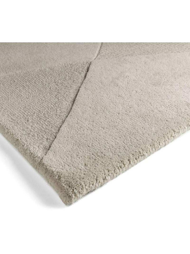 Tapis laine tissé main moderne effet 3D rectangle Jade Gris - Kiabi