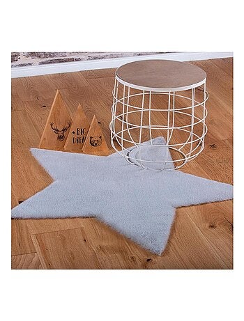 Tapis lavable en machine enfant argenté doux Star