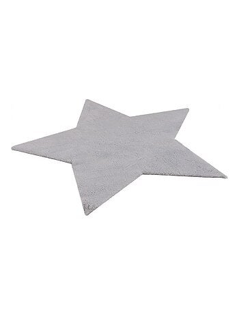 Tapis lavable en machine enfant argenté doux Star