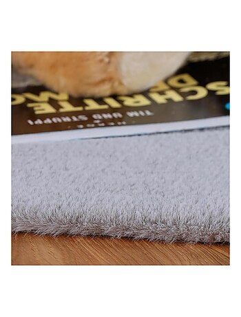 Tapis lavable en machine enfant argenté doux Star