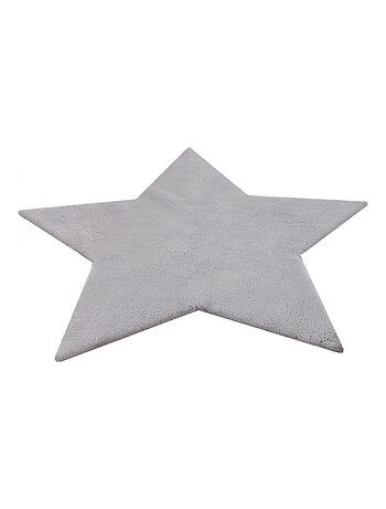 Tapis lavable en machine enfant argenté doux Star