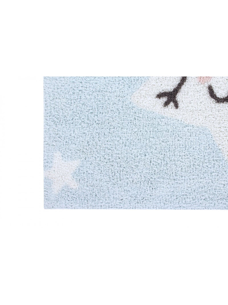 Tapis lavable en machine enfant gris Happy Star Lorena Canals Bleu - Kiabi