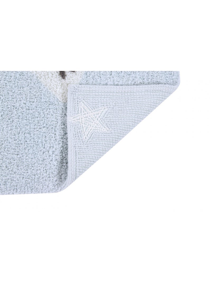 Tapis lavable en machine enfant gris Happy Star Lorena Canals Bleu - Kiabi