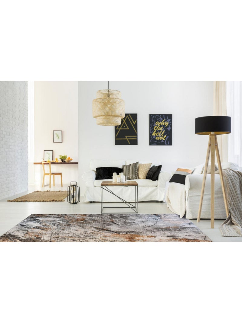 Tapis lavable en machine moderne multicolore Asti Multicolore - Kiabi