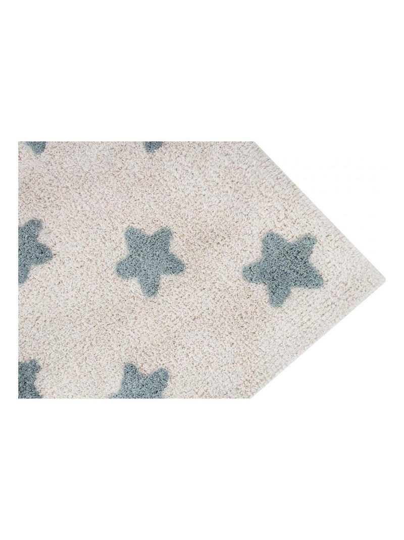 Tapis lavable en machine pour chambre enfant Stars Lorena Canals Bleu - Kiabi