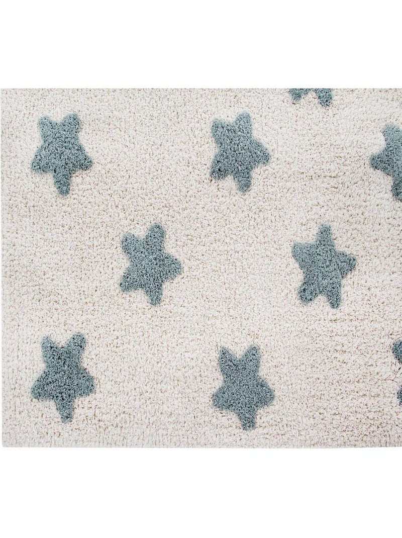 Tapis lavable en machine pour chambre enfant Stars Lorena Canals Bleu - Kiabi