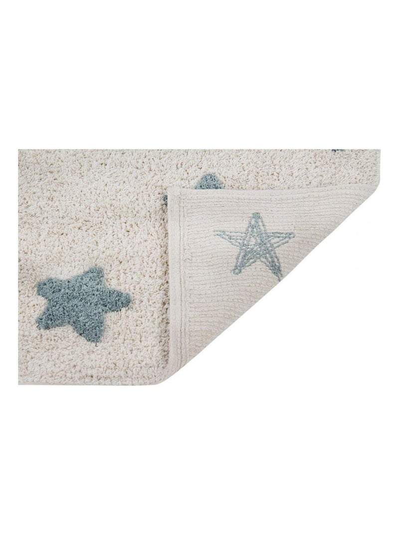 Tapis lavable en machine pour chambre enfant Stars Lorena Canals Bleu - Kiabi