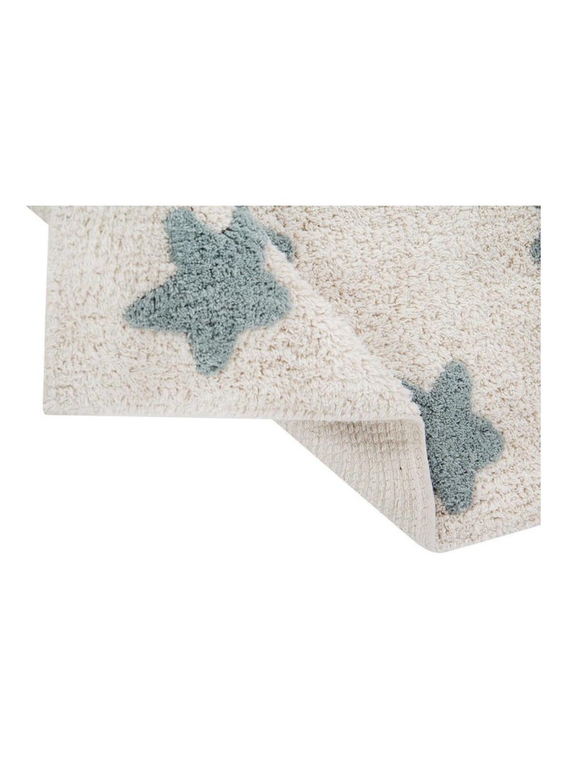 Tapis lavable en machine pour chambre enfant Stars Lorena Canals Bleu - Kiabi
