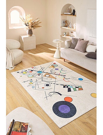 Tapis lavable en machine Stampa motif abstrait