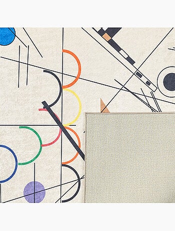 Tapis lavable en machine Stampa motif abstrait