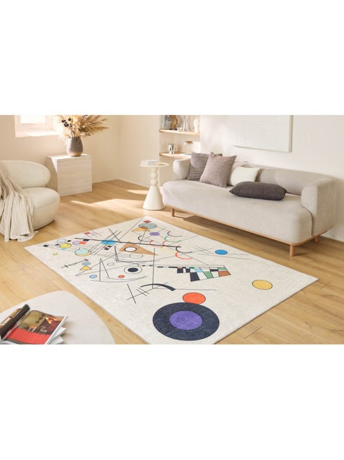 Tapis lavable en machine Stampa motif abstrait - Kiabi Tapis lavable en machine Stampa motif abstrait - Kiabi