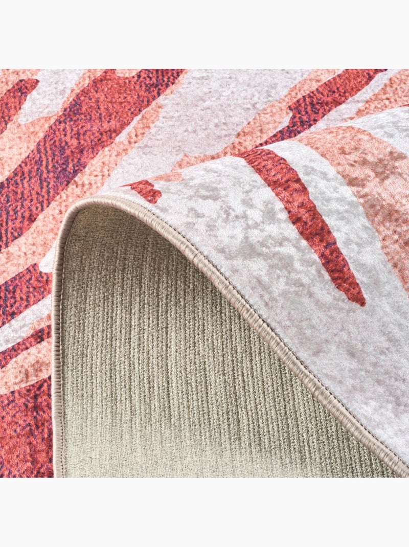 Tapis lavable en machine Stampa motif artistique Beige - Kiabi