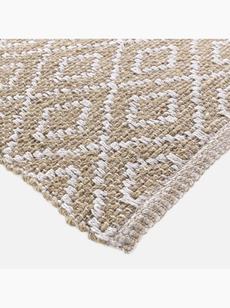 Tapis Lazaro Tissé Losanges Beige clair - Kiabi
