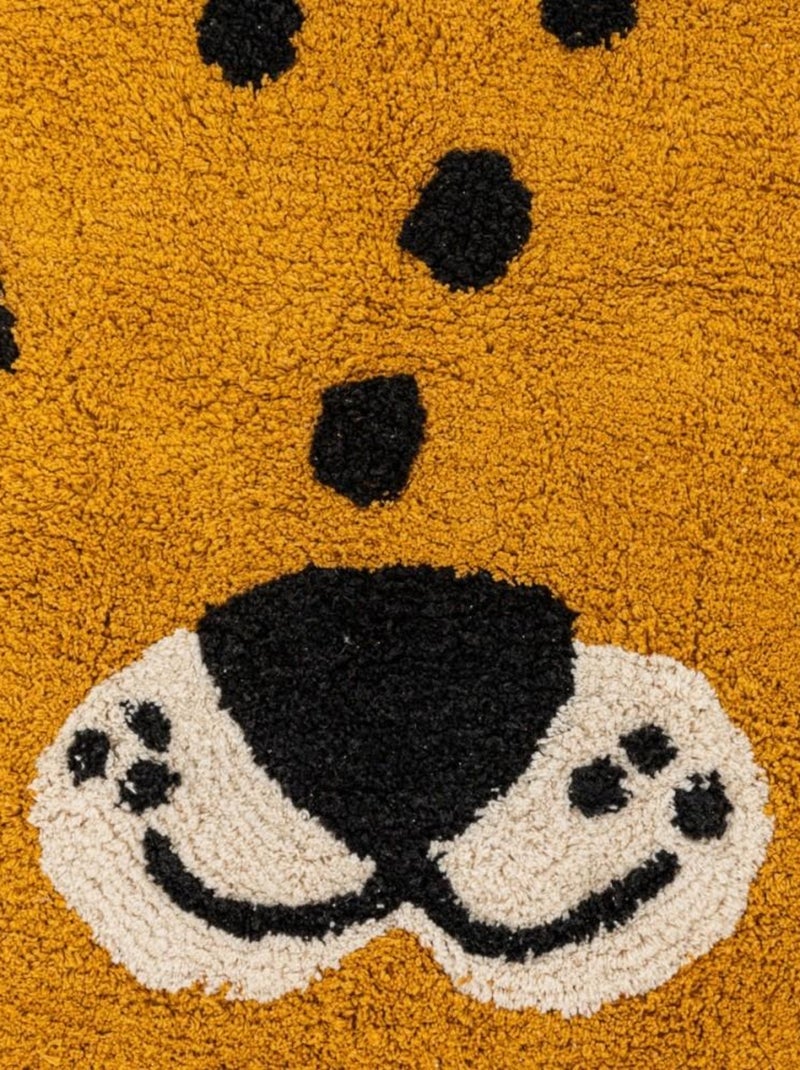 Tapis Léopard diamètre 90cm Orange - Kiabi