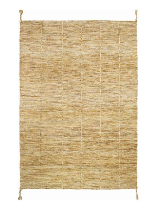 Tapis Lhena Brun en Laine - Kiabi