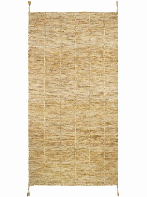 Tapis Lhena Brun en Laine - Kiabi