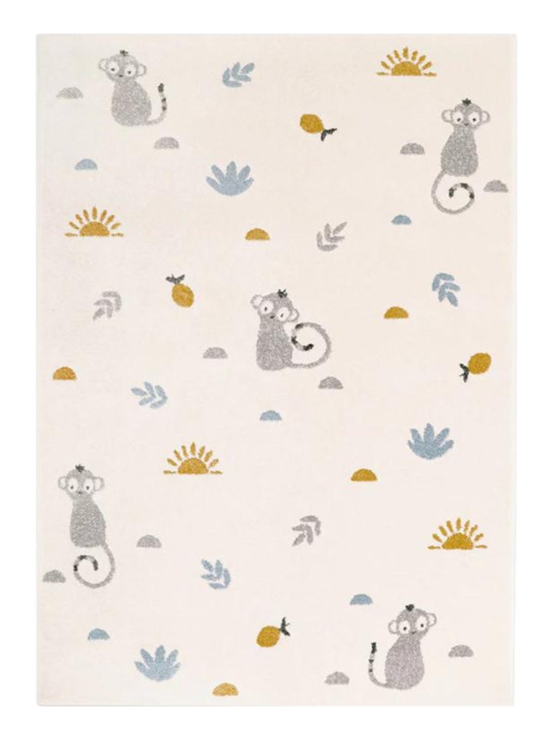 Tapis Little Wild Monkey Miel (120 X 170 Cm) Jaune - Kiabi