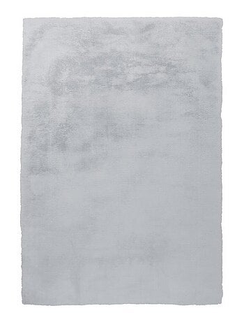 Tapis longs poils shaggy fait à la main motif uni CAREI +