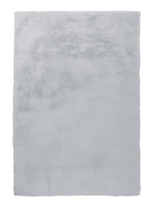 Tapis longs poils shaggy fait à la main motif uni CAREI + - Kiabi