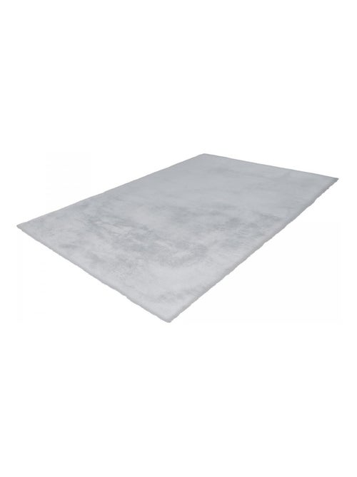 Tapis longs poils shaggy fait à la main motif uni CAREI + - Kiabi