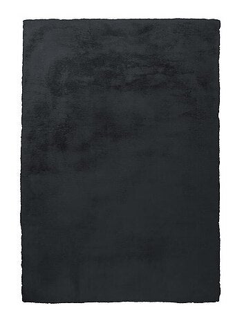 Tapis longs poils shaggy fait à la main motif uni CAREI +