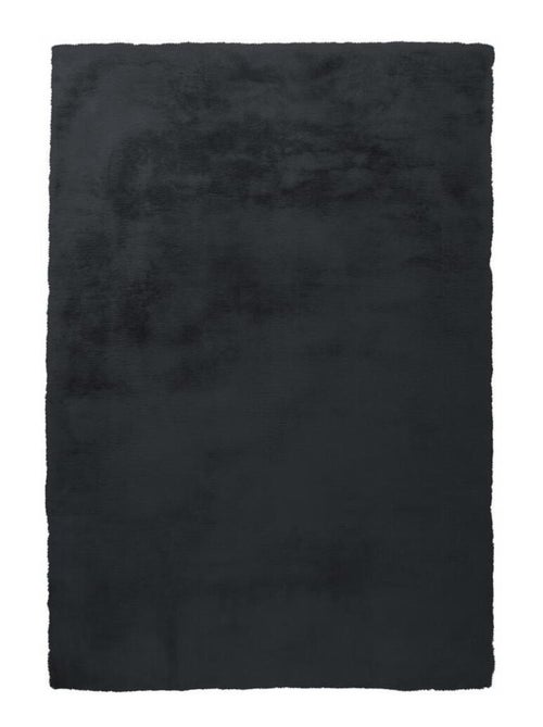 Tapis longs poils shaggy fait à la main motif uni CAREI + - Kiabi