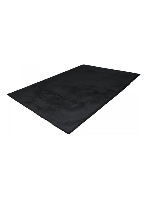 Tapis longs poils shaggy fait à la main motif uni CAREI + - Kiabi