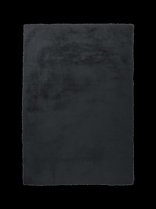 Tapis longs poils shaggy fait à la main motif uni CAREI + - Kiabi