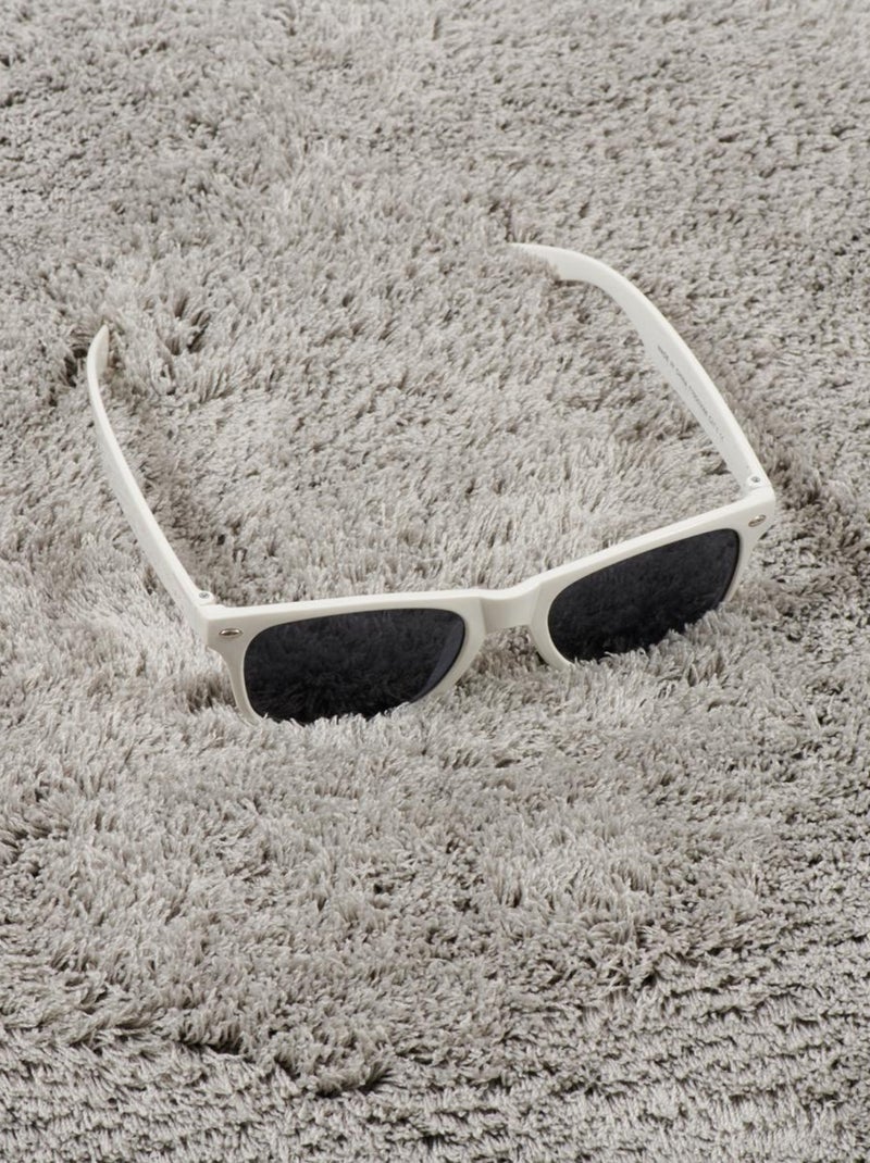 Tapis longs poils shaggy fait à la main motif uni CHIC Gris - Kiabi