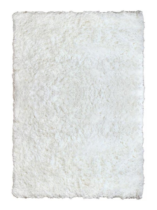 Tapis longs poils shaggy fait à la main motif uni SUPERDOUX - Kiabi