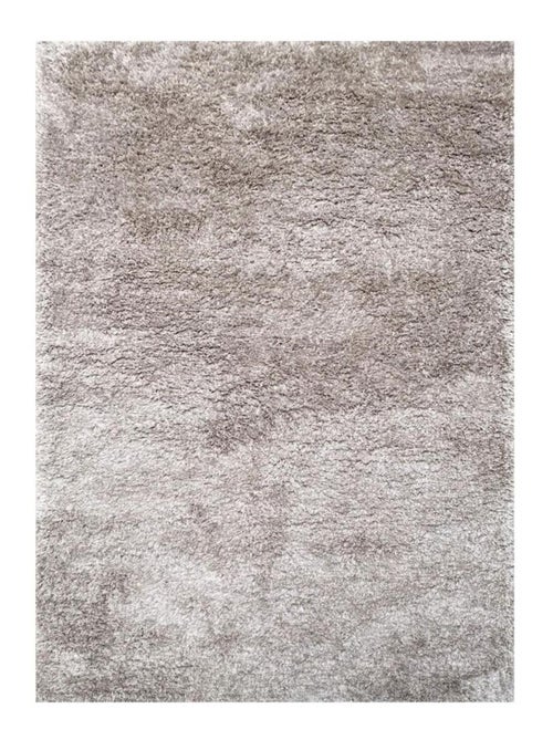 Tapis longs poils shaggy fait main motif uni LUXE - Kiabi