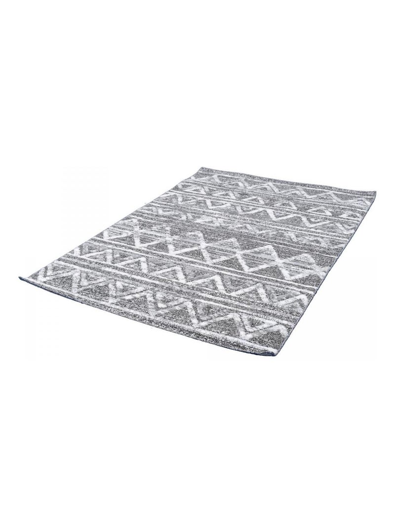 Tapis longs poils shaggy tissé motif berbère LANDA Gris - Kiabi