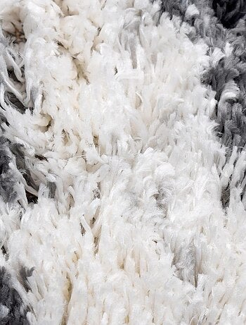 Tapis longs poils shaggy tissé motif berbère LYN4 DOUX 5