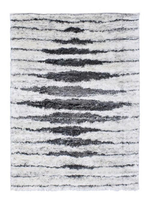 Tapis longs poils shaggy tissé motif berbère LYN4 DOUX 5 - Kiabi