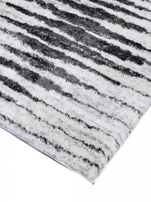 Tapis longs poils shaggy tissé motif berbère LYN4 DOUX 5 - Kiabi