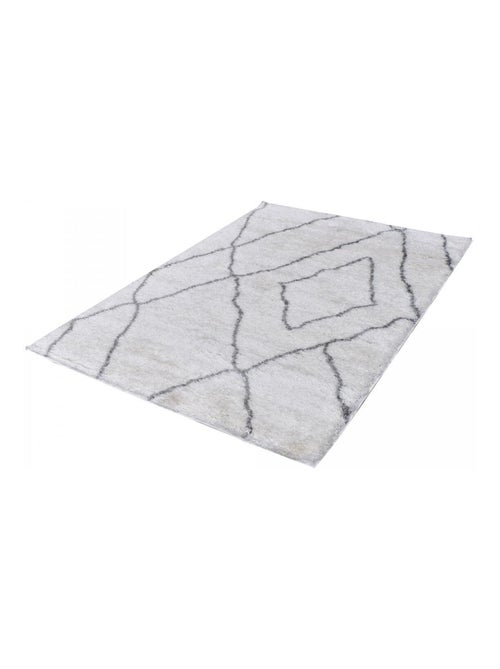 Tapis longs poils shaggy tissé motif berbère LYN4 DOUX 6 - Kiabi