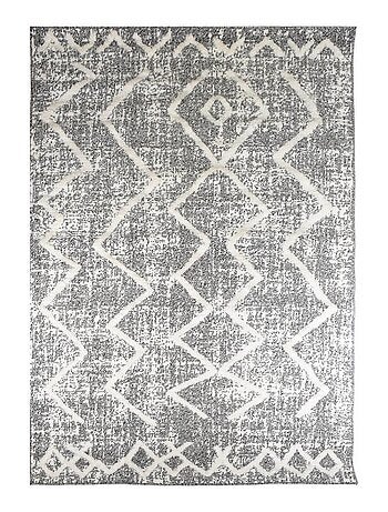 Tapis longs poils shaggy tissé motif berbère PITOLA
