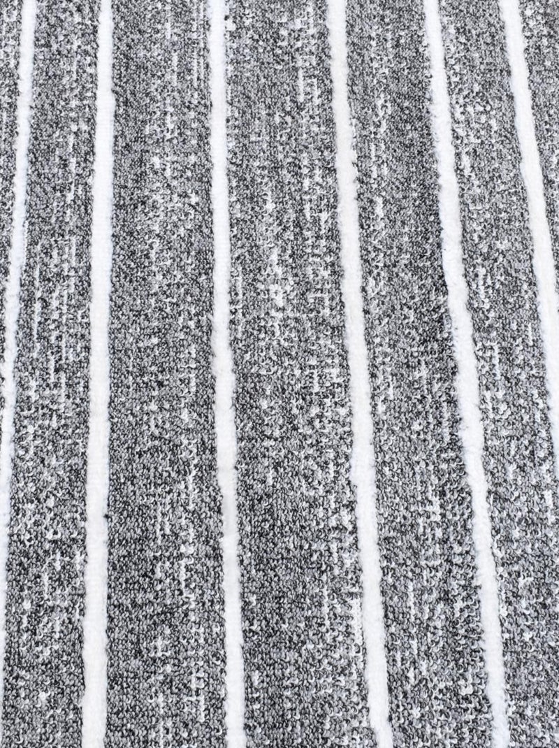 Tapis longs poils shaggy tissé motif géométrique LOLABE Gris - Kiabi