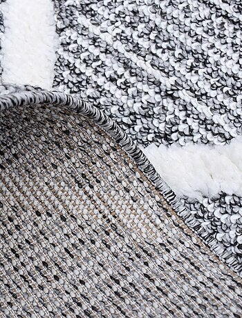 Tapis longs poils shaggy tissé motif scandinave LALALO