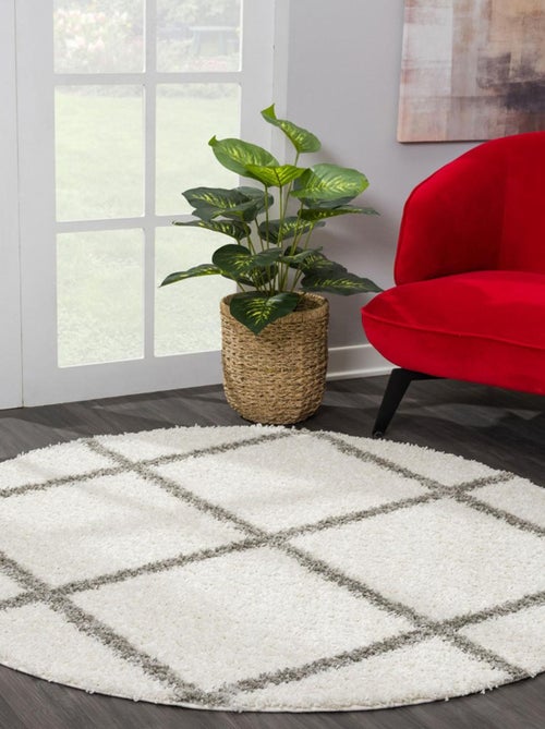 Tapis longs poils shaggy tissé motif scandinave SG MADRAG - Kiabi