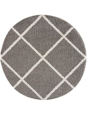 Tapis longs poils shaggy tissé motif scandinave SG MADRAG