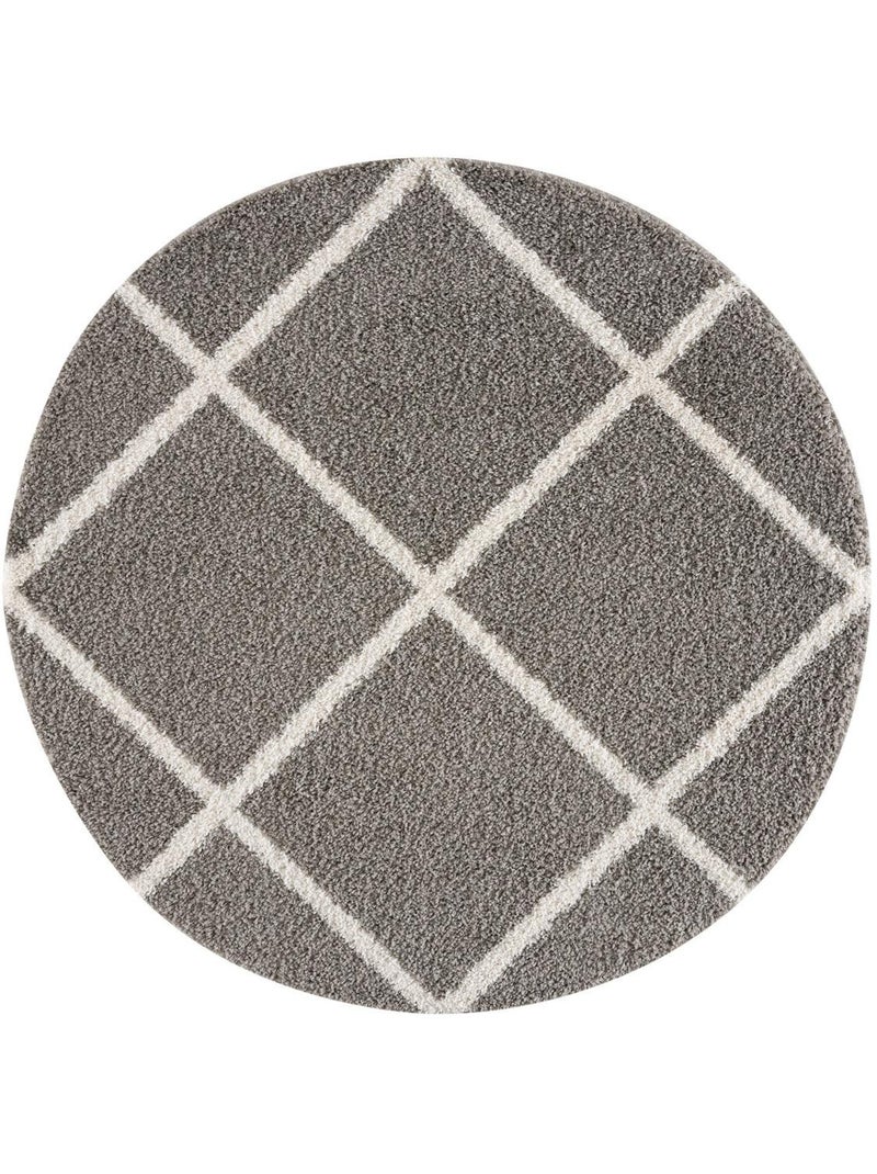 Tapis longs poils shaggy tissé motif scandinave SG MADRAG Gris - Kiabi