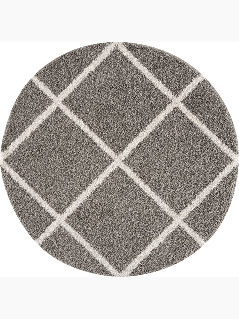 Tapis longs poils shaggy tissé motif scandinave SG MADRAG Gris - Kiabi