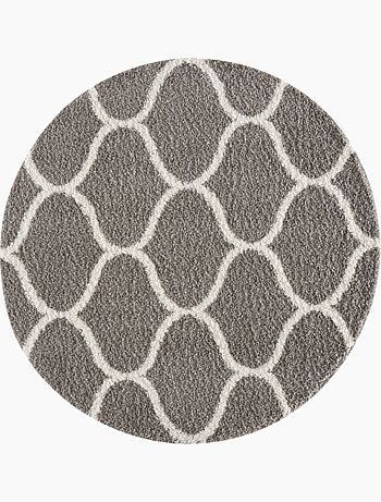 Tapis longs poils shaggy tissé motif scandinave SG MADRID